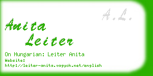 anita leiter business card